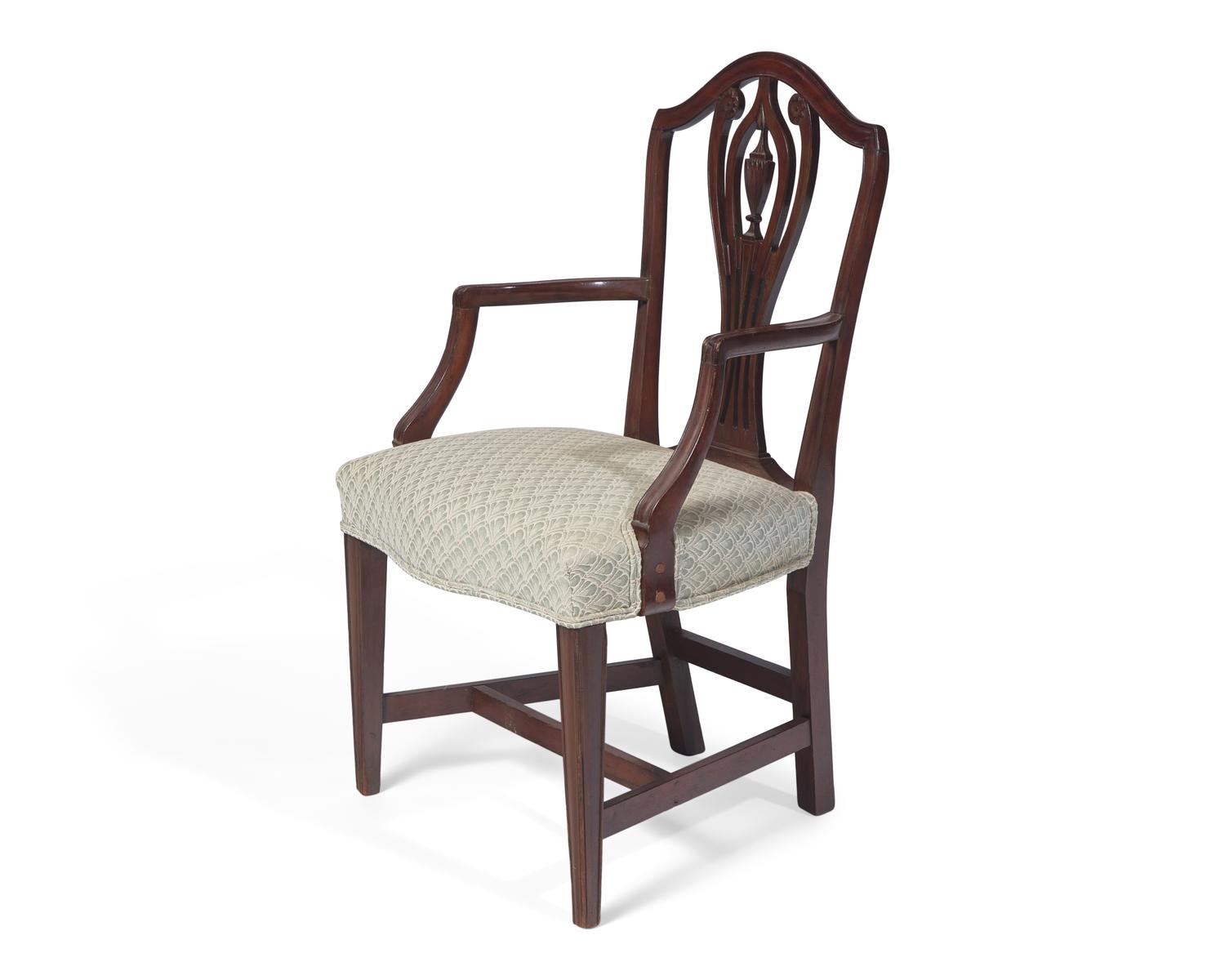 A Set of Eight Federal Carved Mahogany Dining Chairs