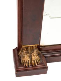 An Empire Style Gilt Bronze Mounted Mahogany Pier Mirror