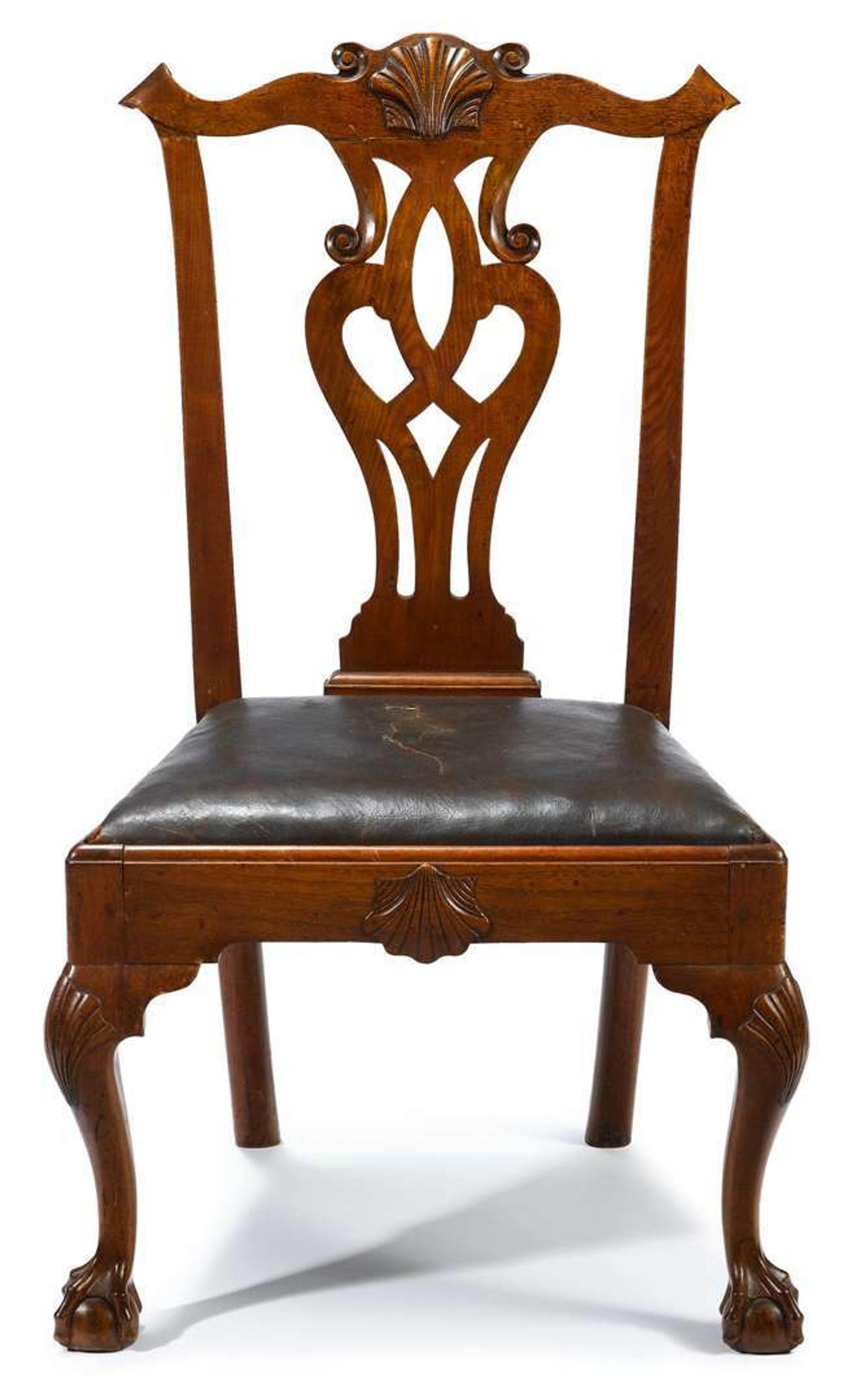 Chippendale carved walnut side chair philadelphia, pa, circa 1770