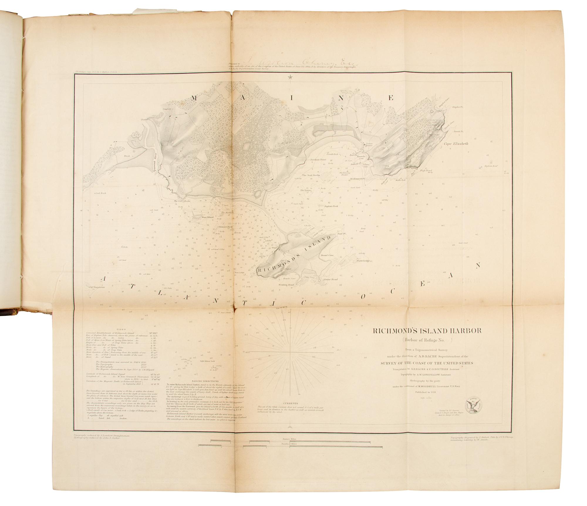 BACHE, Alexander D. (1806-1867) Maps and Charts of the United States Coast Survey. N.p.: n.p., 1854.