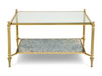A Brass and Glass Cocktail Table