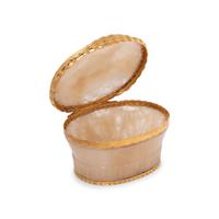 A Louis XVI Gold Mounted Carved Agate Snuff Box