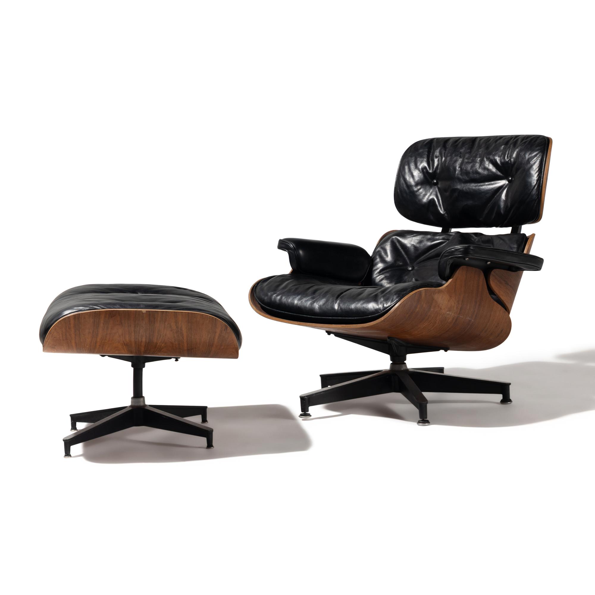 Charles and Ray Eames (American, 1907–1978 | 1913–1988) — Lounge chair and ottoman, model 670/671