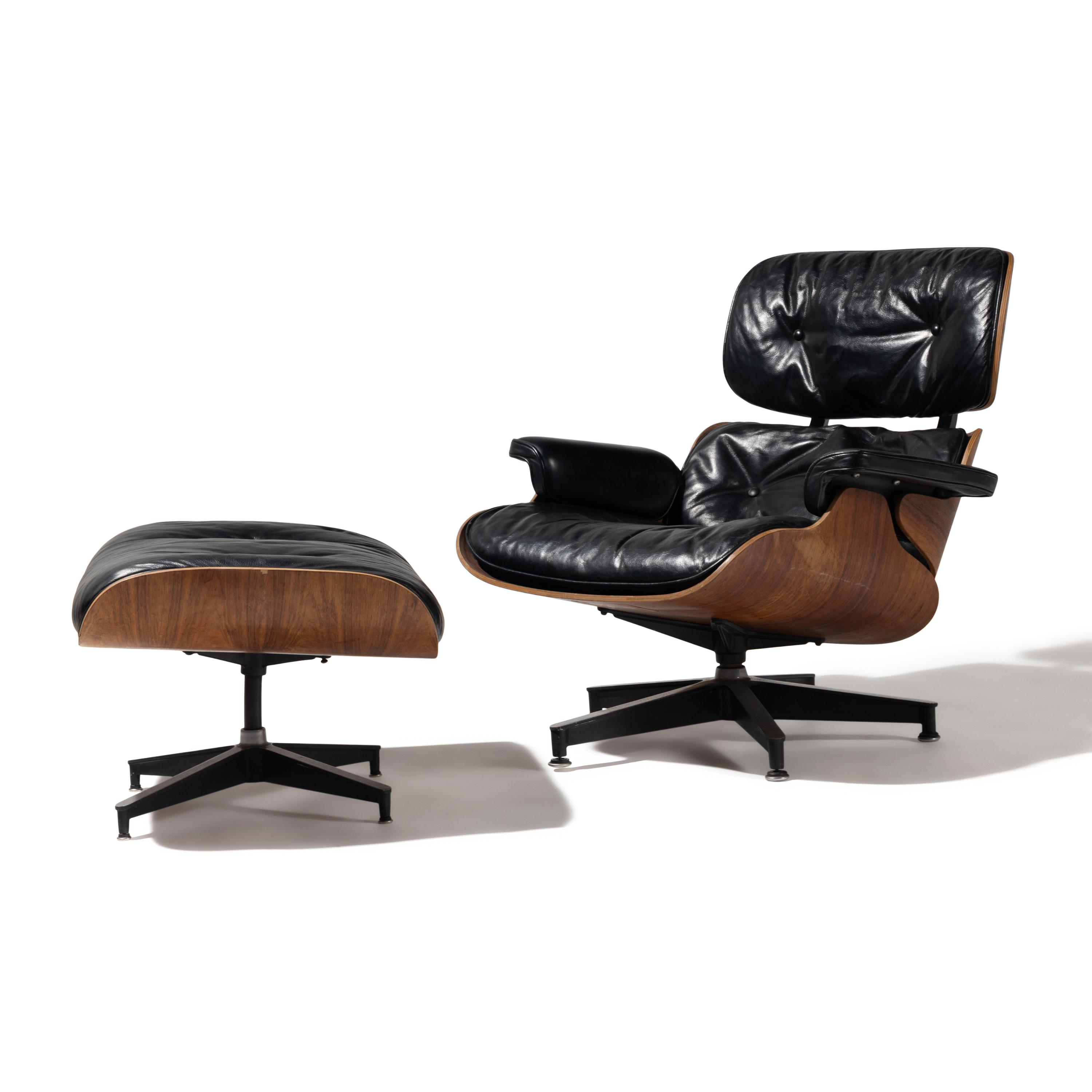 Charles and Ray Eames (American, 1907–1978 | 1913–1988) — Lounge chair and ottoman, model 670/671