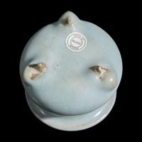 A Small Chinese Jun Style Blue Glazed Small Censer — 仿鈞窯三足小香爐