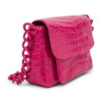 Nancy Gonzalez, Fuchsia Crocodile Flap Bag
