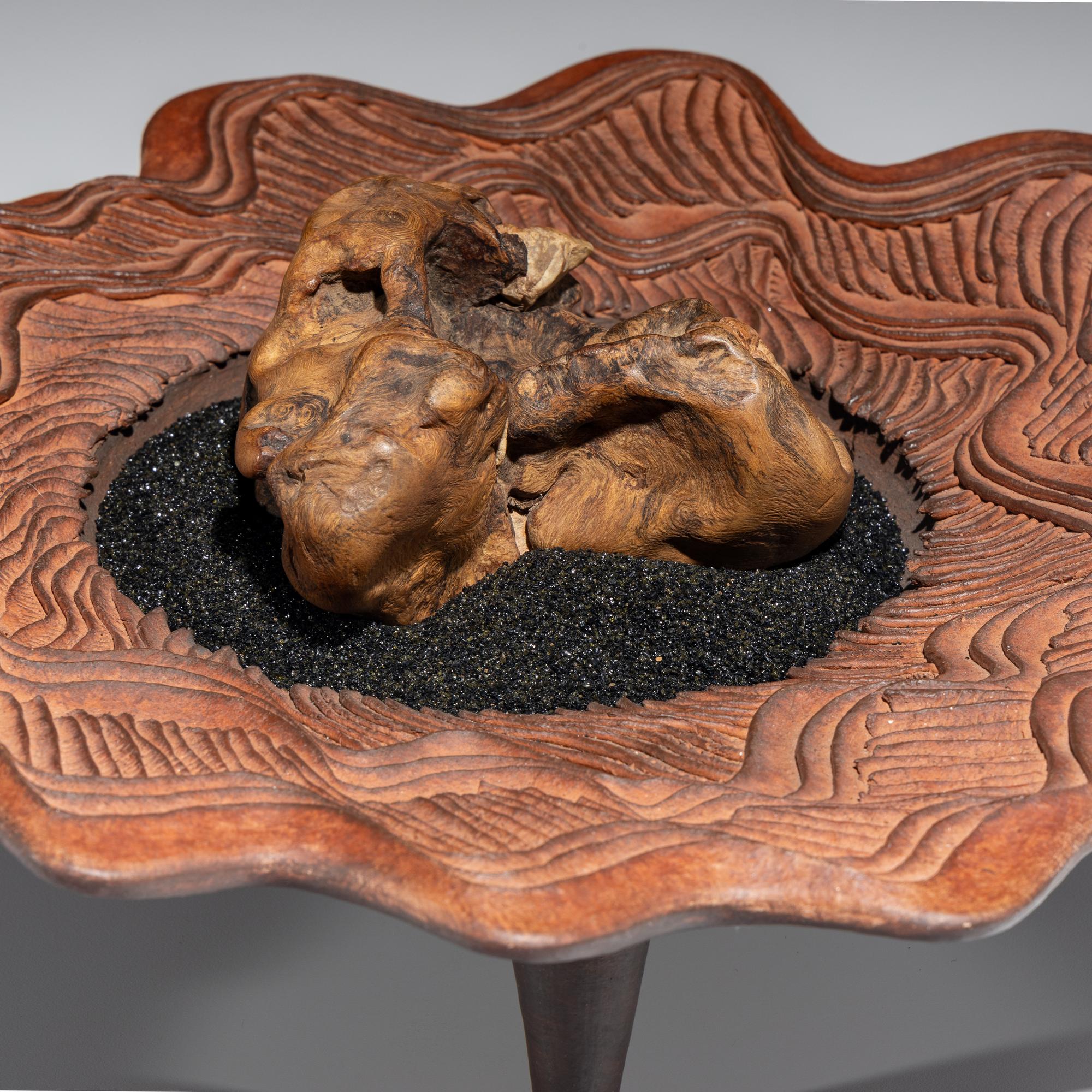 Pottery Plate, with "Embers"