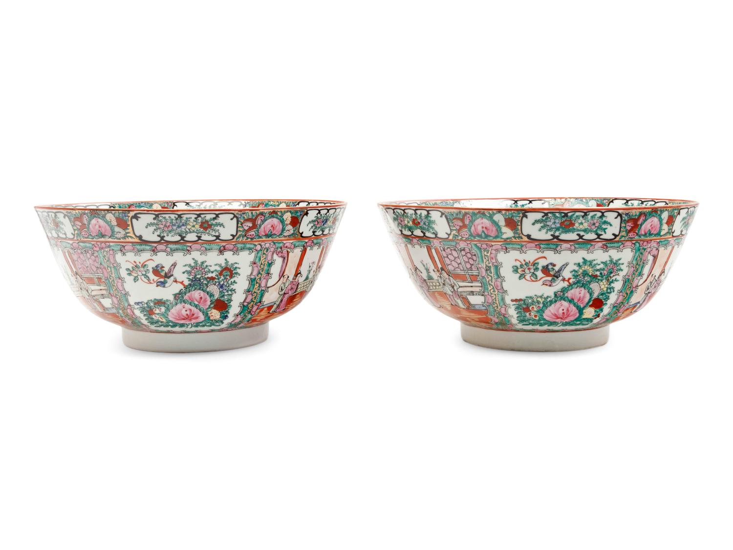 Five Chinese Export Rose Medallion Porcelain Articles