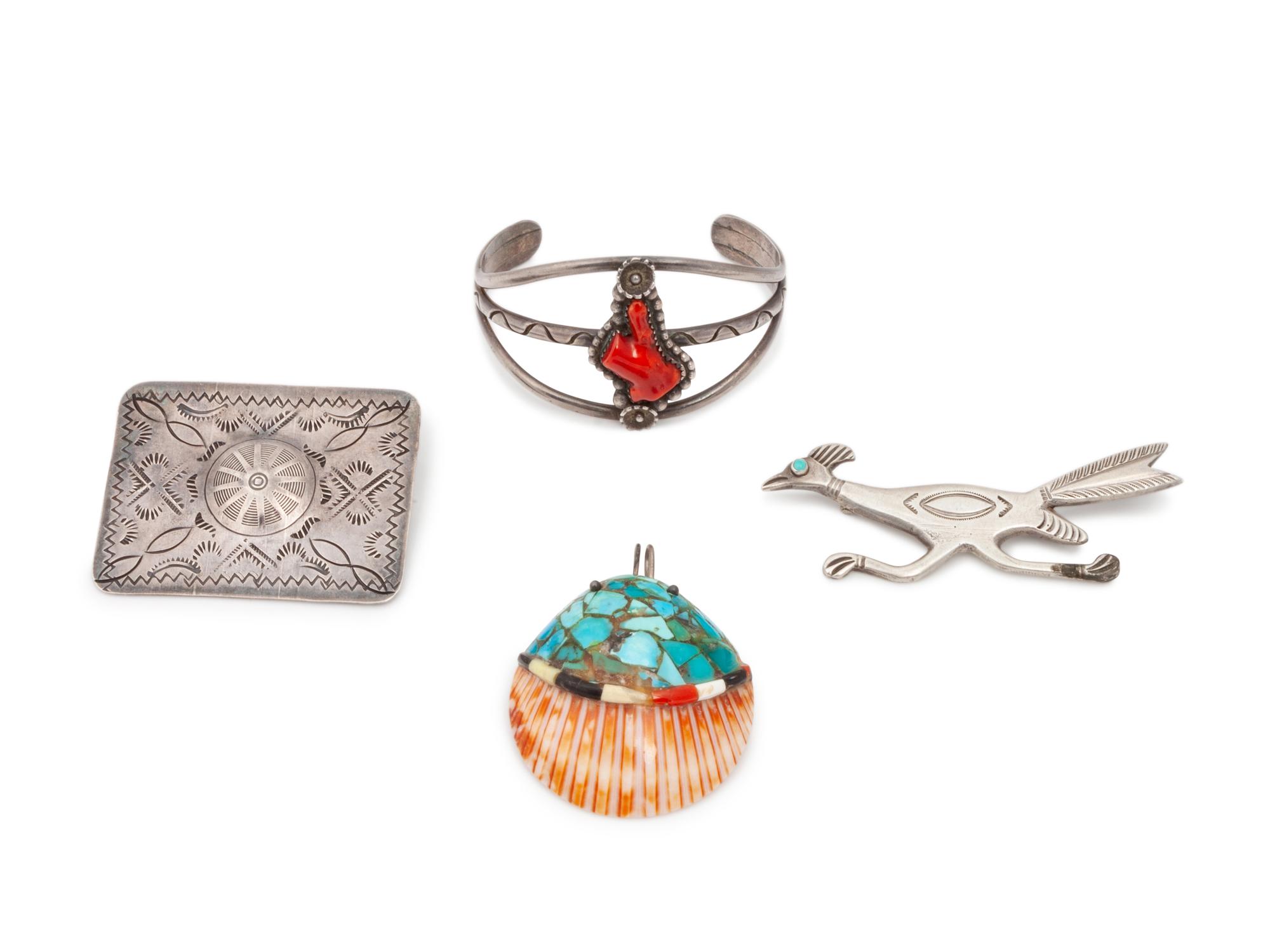 Silver and Turquoise Figural Ring, PLUS