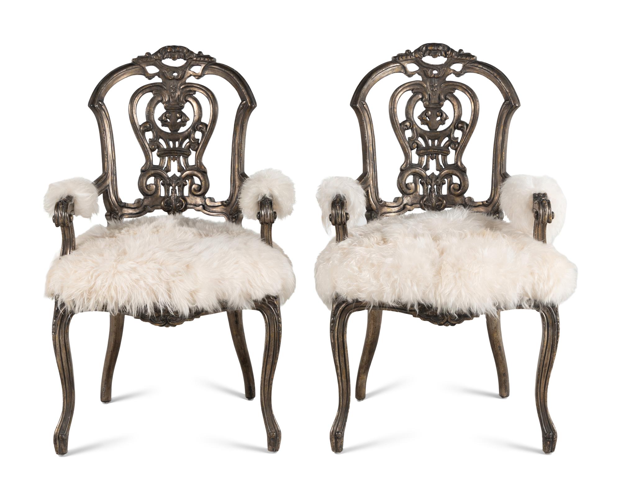 A Pair of Ebanista Dauphine II Armchairs