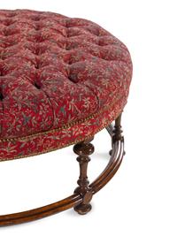 A William and Mary Style Walnut Circular Ottoman