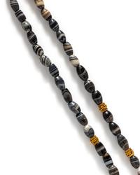 A Western Asiatic Gold and Banded Agate Bead Necklace