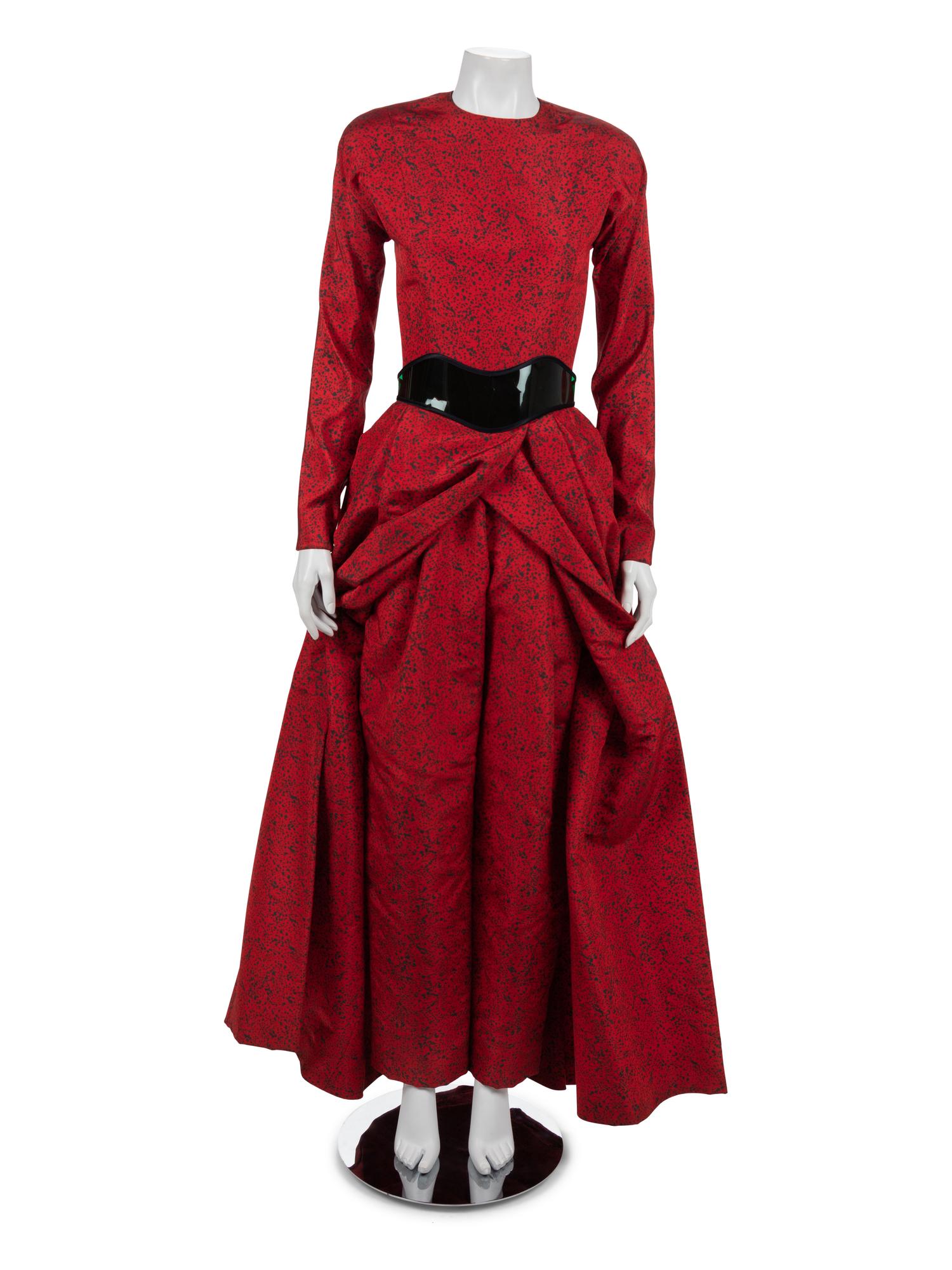 Geoffrey Beene Red Jumpsuit Ensemble, Spring 1987