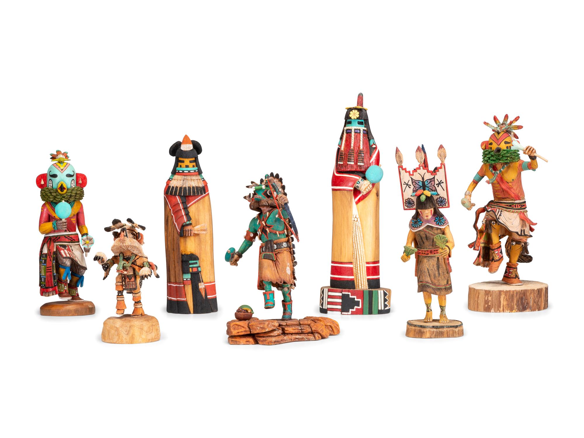 Group of Contemporary Hopi Katsina Dolls