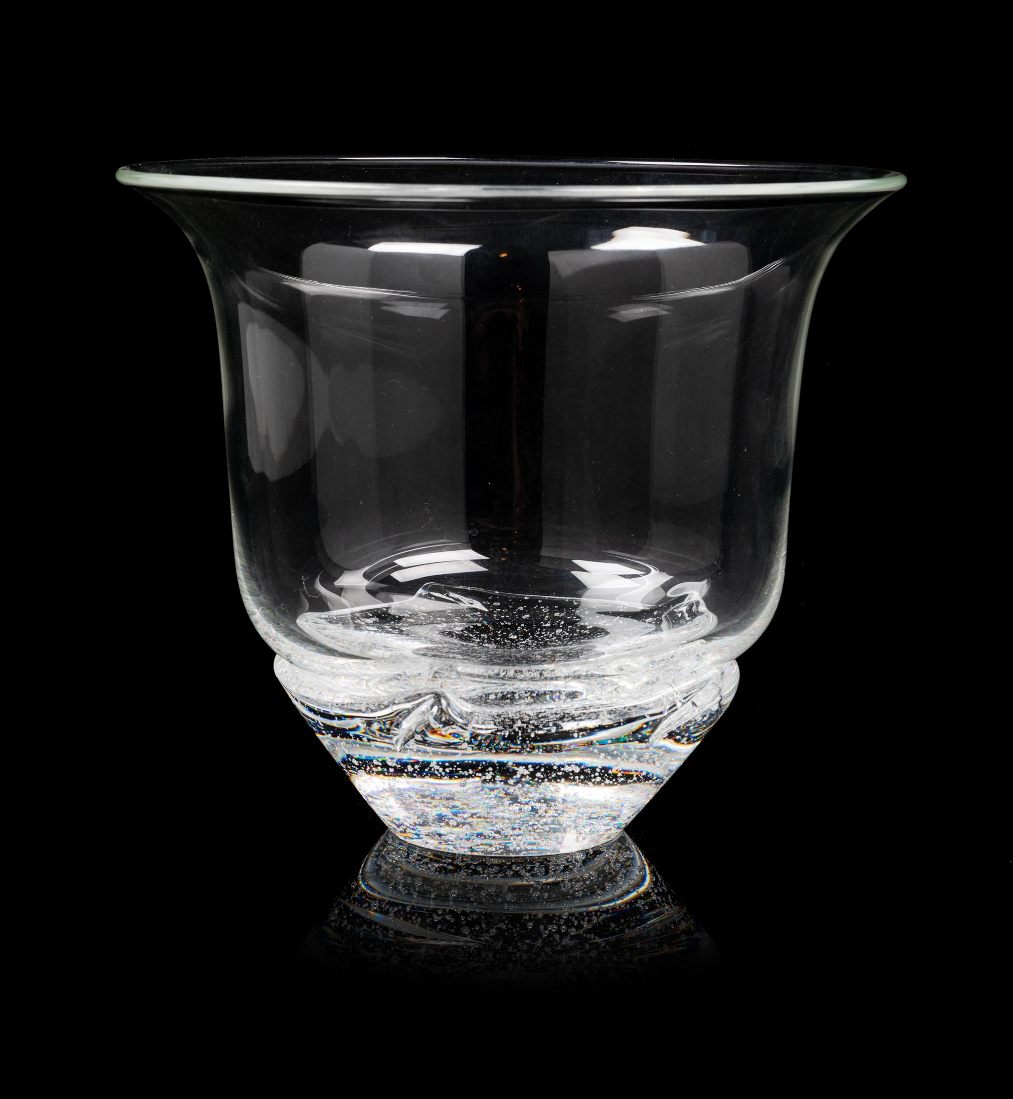 A Vase with Bubble Decoration Height 7 1/2 inches.