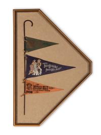 [WILD WEST SHOWS]. Trio of Buffalo Bill Wild West pennants. Ca early 20th century.