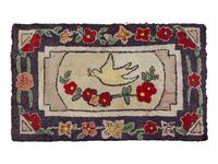 SENT TO COWANS: An American Dove of Peace Hooked Rug