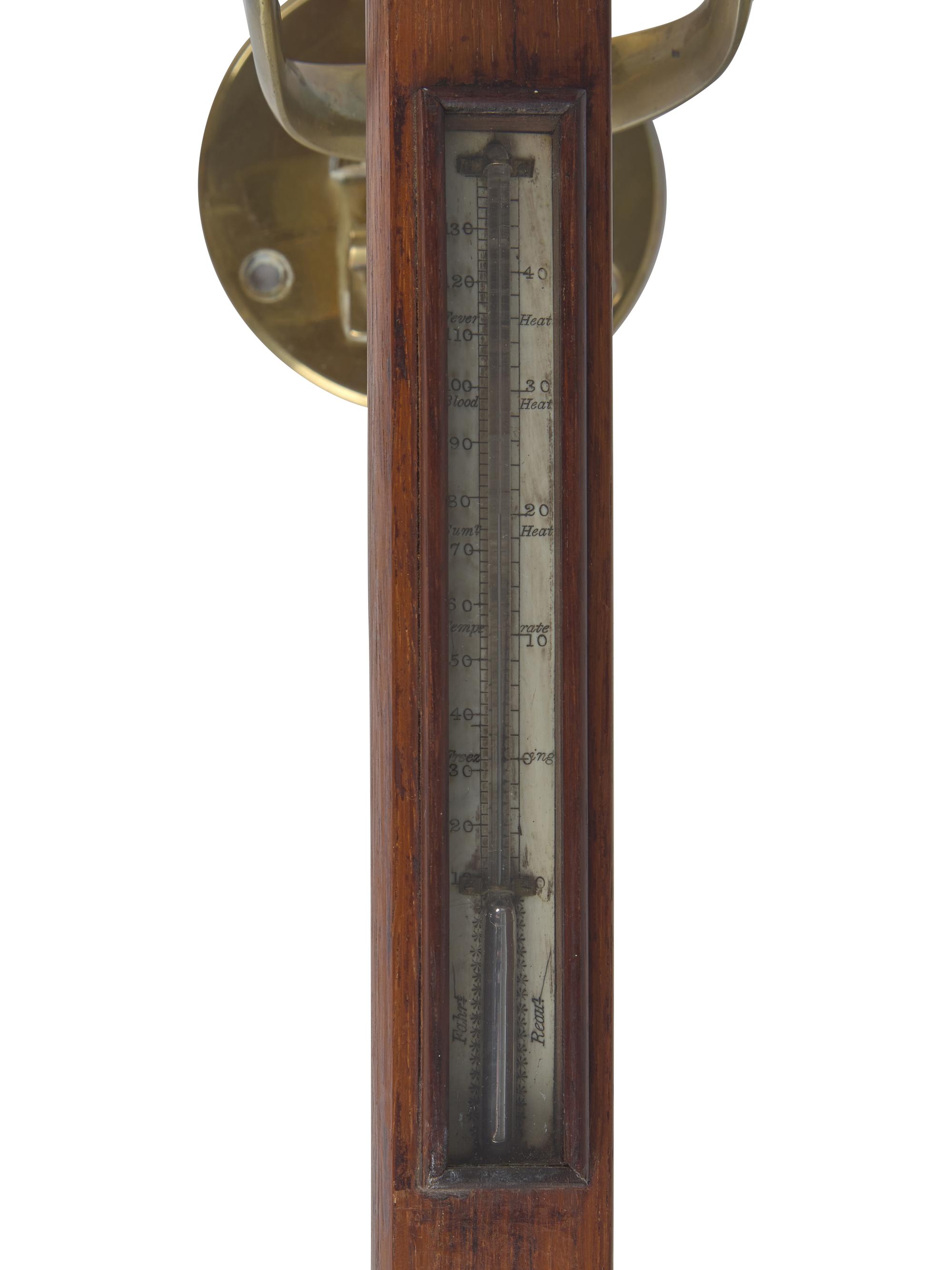 A Mahogany Gimballed Ship's Barometer, Scotland, Circa 1855