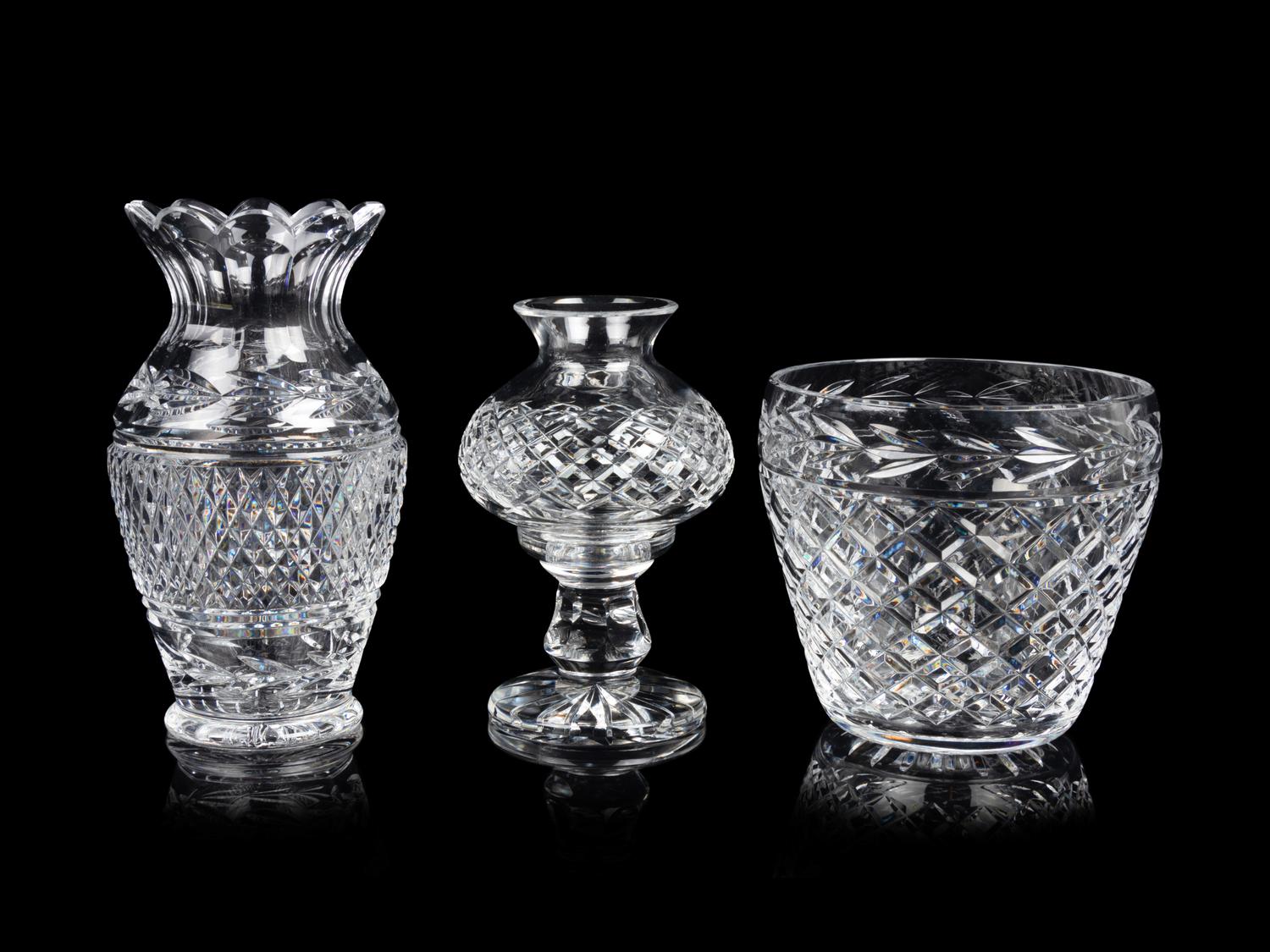 A Group of Waterford Cut Glass Table Articles