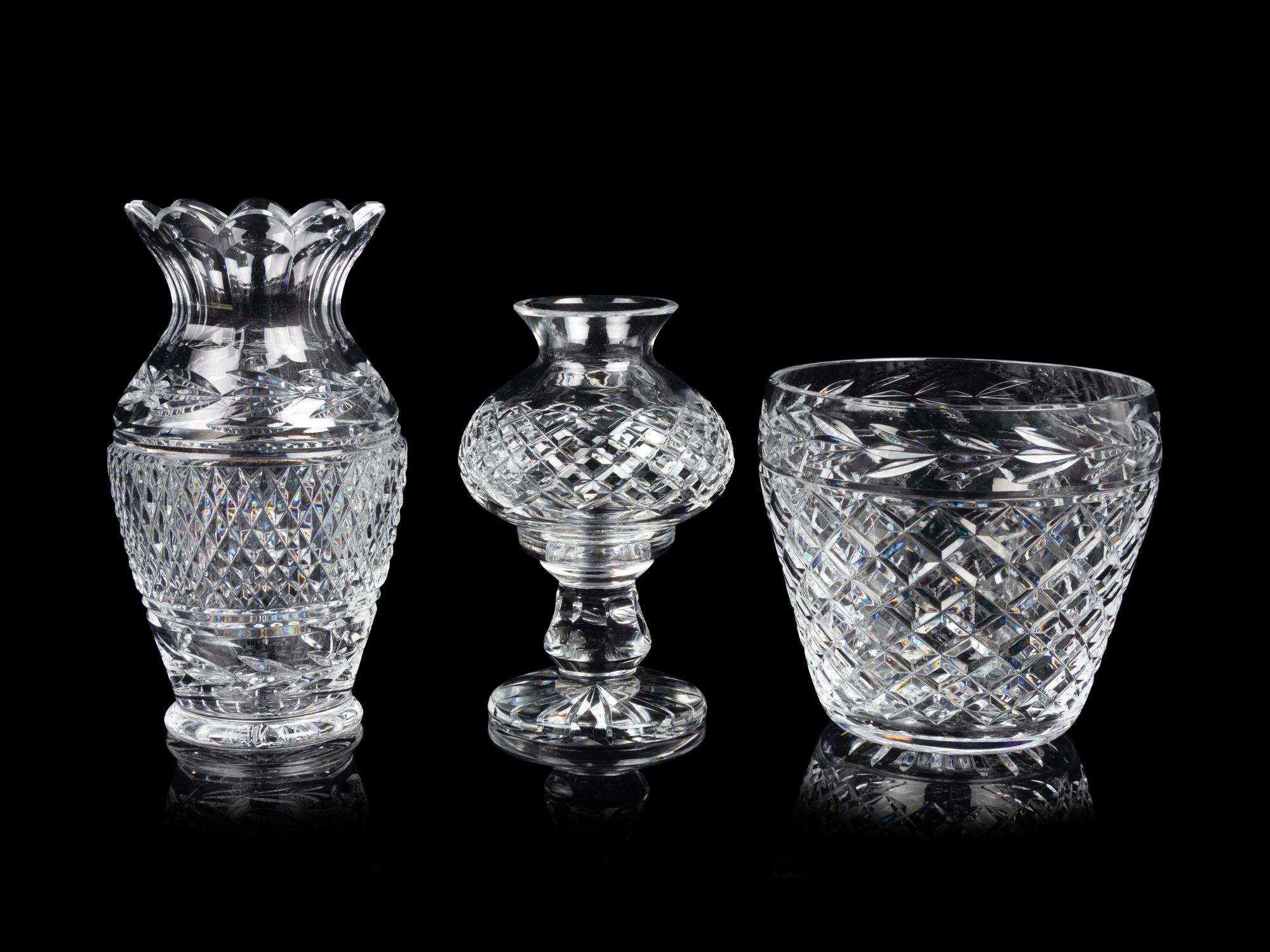 A Group of Waterford Cut Glass Table Articles