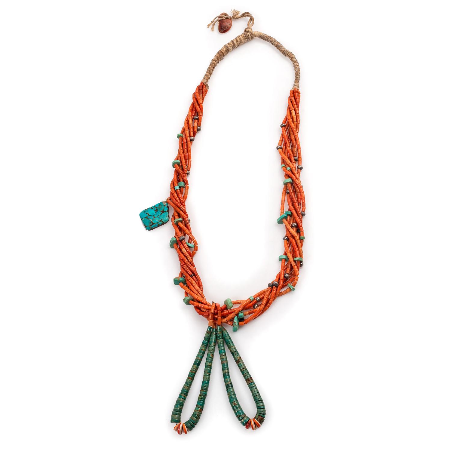 Pueblo Seven-Strand Necklace, with Joclas