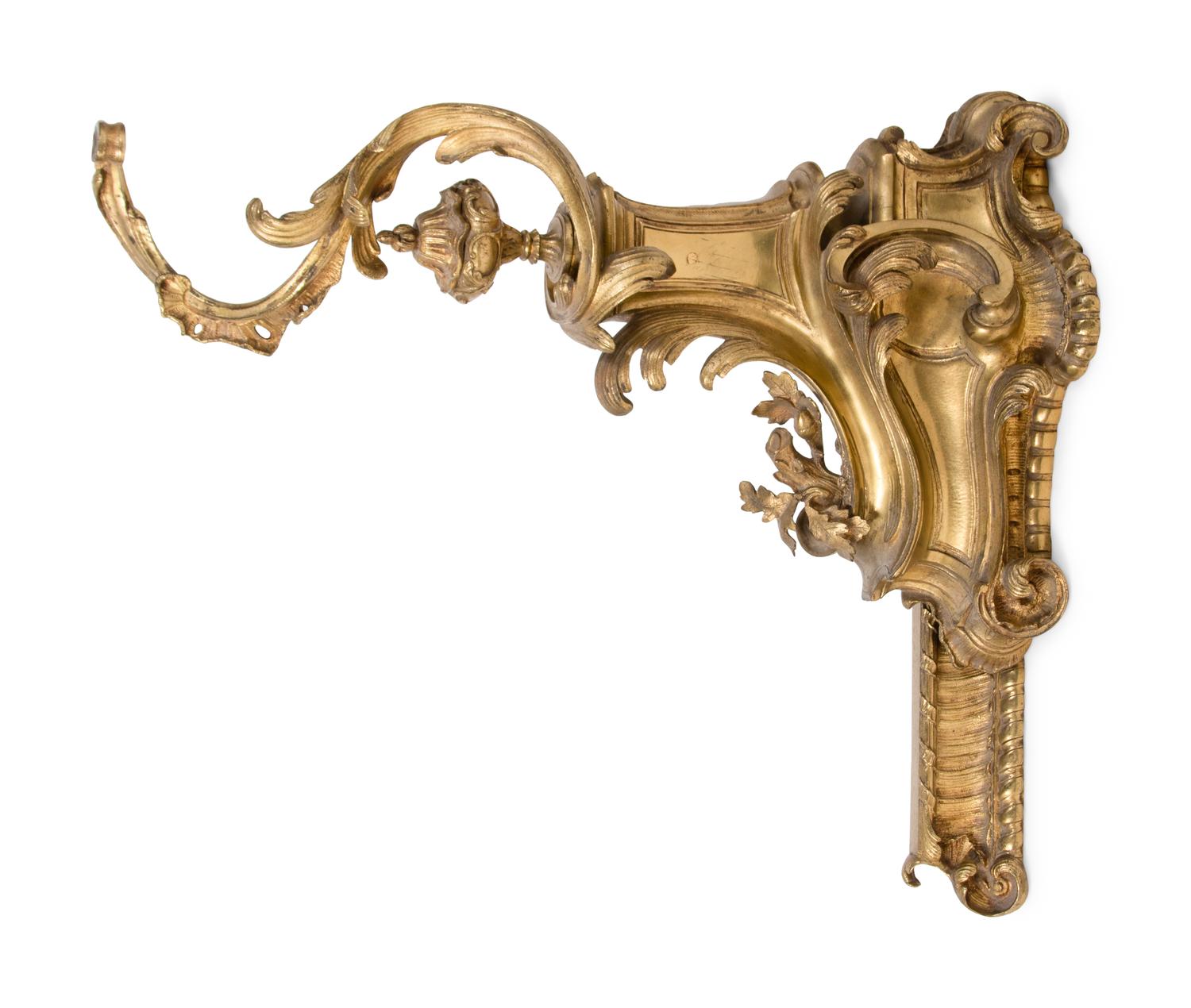 A Pair of Louis XV Style Gilt Bronze Chenets
