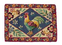 Two American Hooked Rugs and a Needlework Rug — 20TH CENTURY