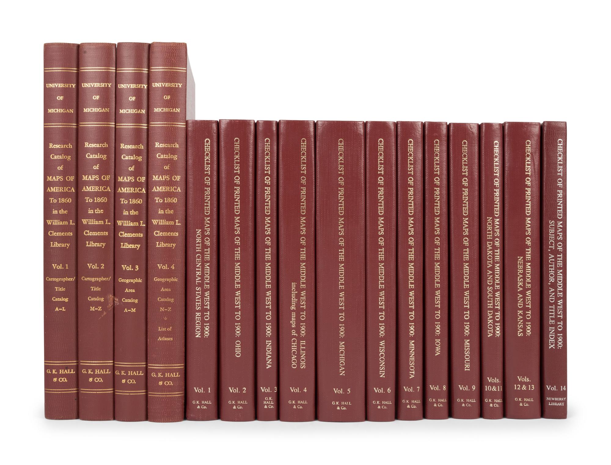 KARROW, Robert W. Jr. (ed.) Checklist of Printed Maps of the Middle West to 1900. Boston: G.K. Hall & Co., 1981.