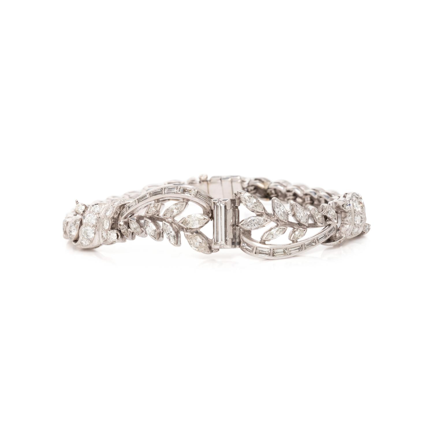 PLATINUM AND DIAMOND BRACELET