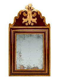 A Dutch Rococo Parcel-Gilt Walnut Mirror — 18TH CENTURY