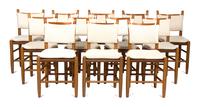 A Set of Twelve Oak Side Chairs Height 35 inches. — 20TH CENTURY