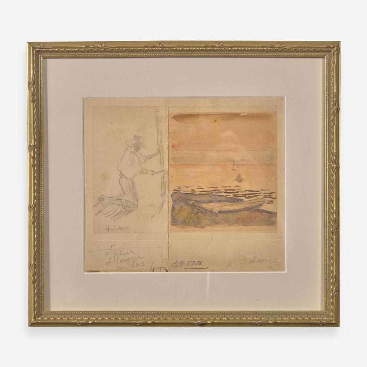 Henri-Edmond Cross (French, 1856–1910) Marine at Sunset with Sketch of a Painter