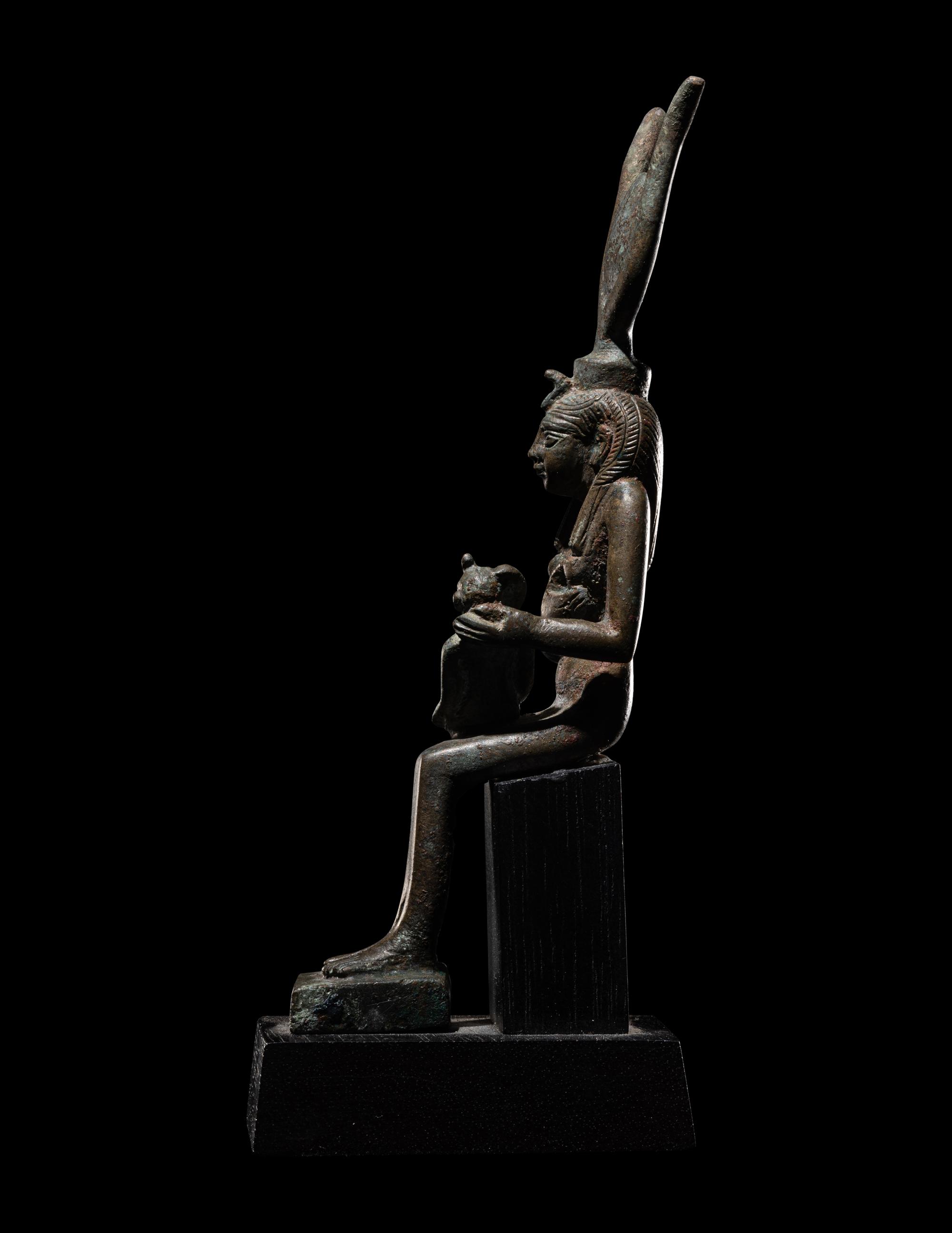 An Egyptian Bronze Isis and Horus