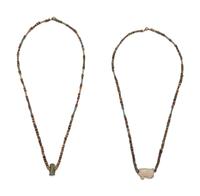 Two Egyptian Faience and Bead Necklaces