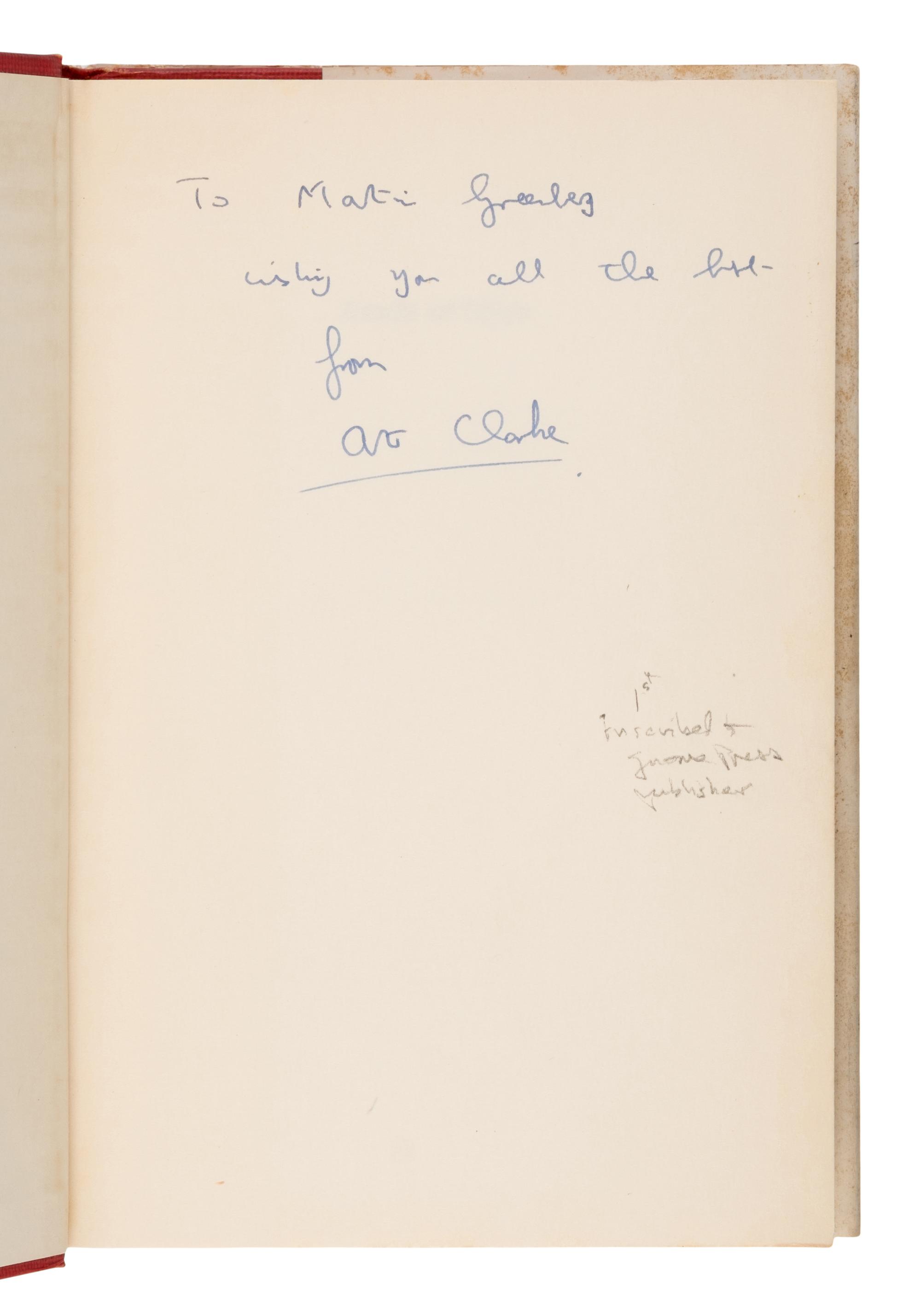 Clarke, Arthur C. (1917-2008). Sands of Mars . New York: Gnome Press Inc., 1952.