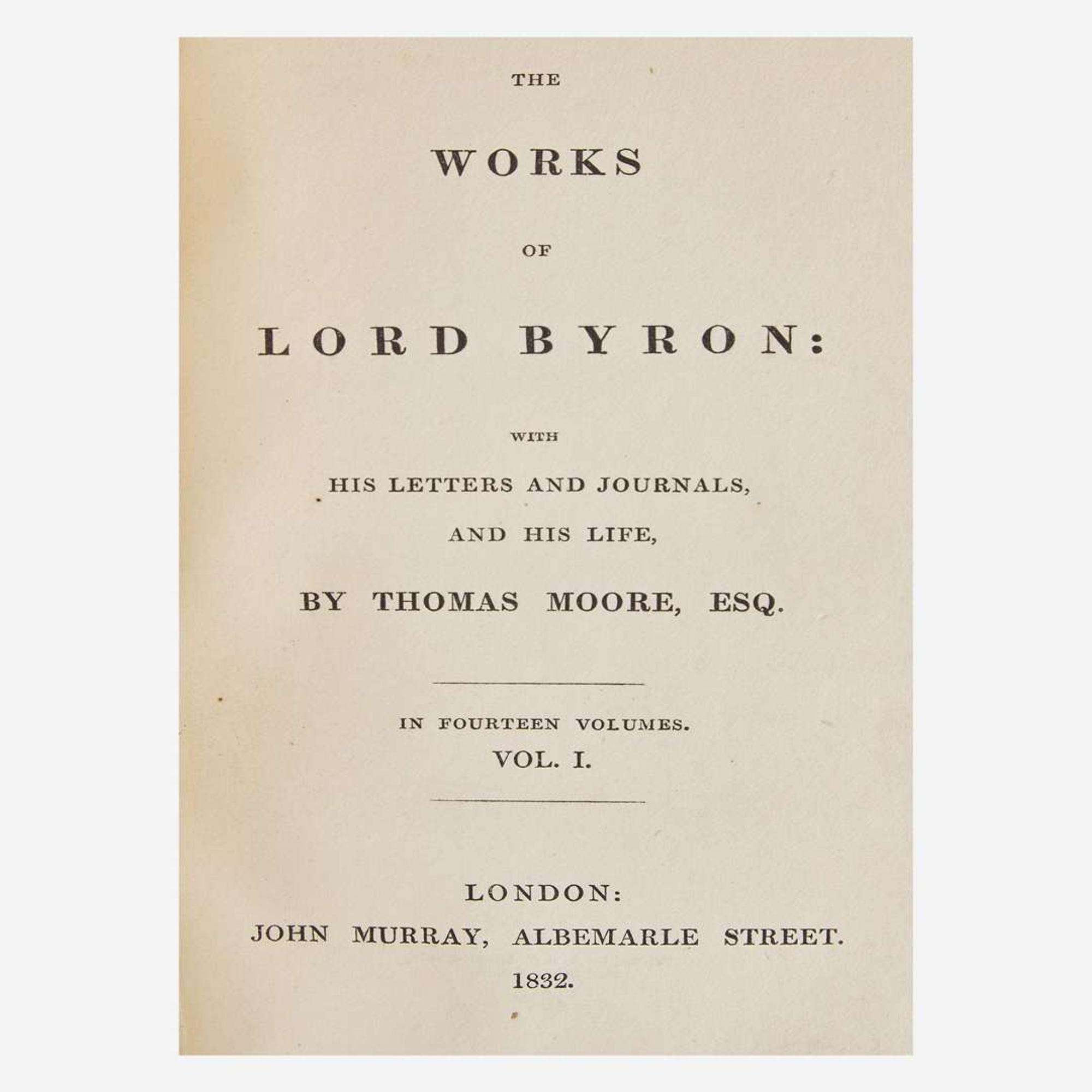 [Fine Bindings] [Morrell] Byron, Lord The Works of Lord Byron...