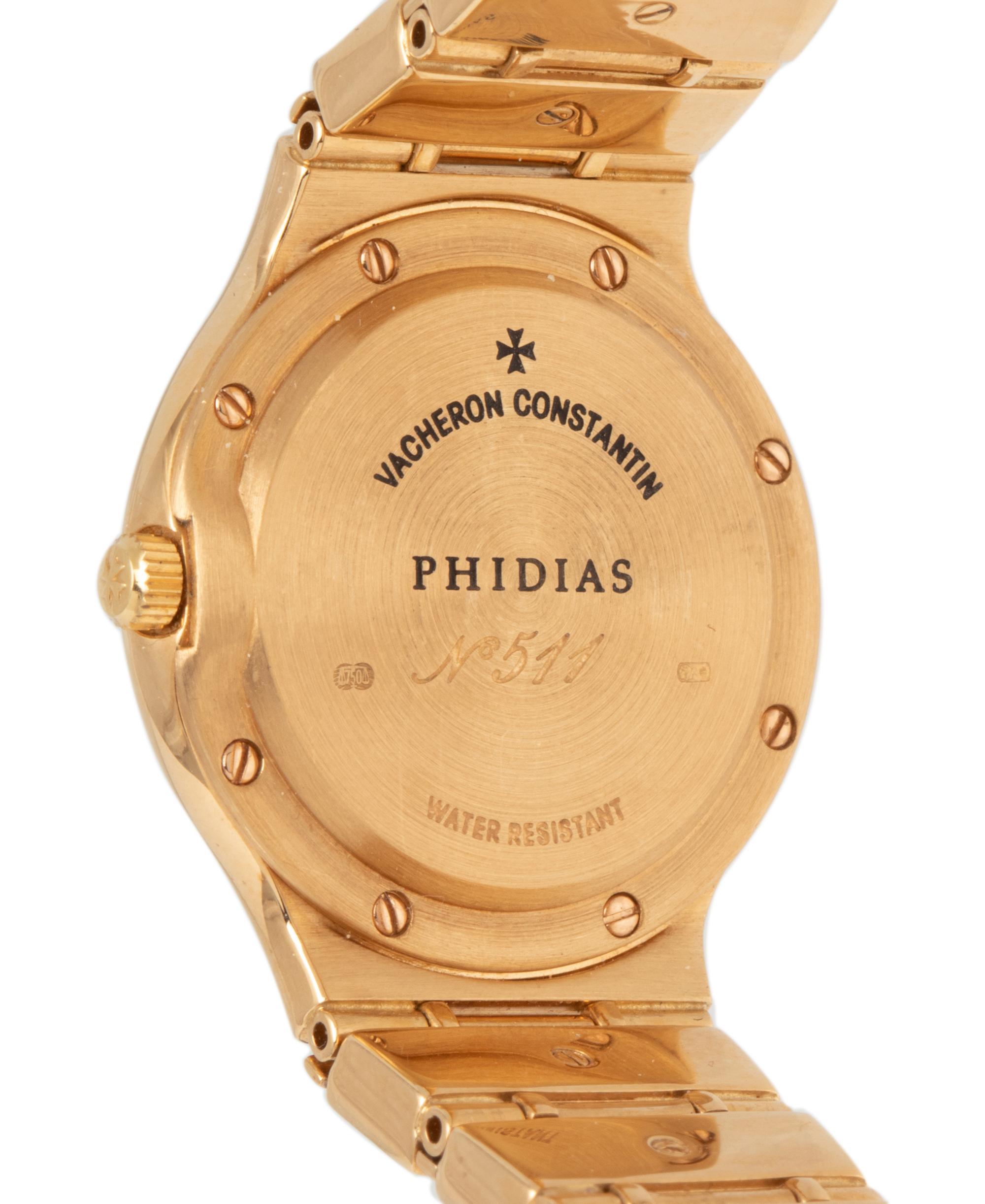VACHERON & CONSTANTIN, 18K YELLOW GOLD AND DIAMOND 'PHIDIAS' WRISTWATCH