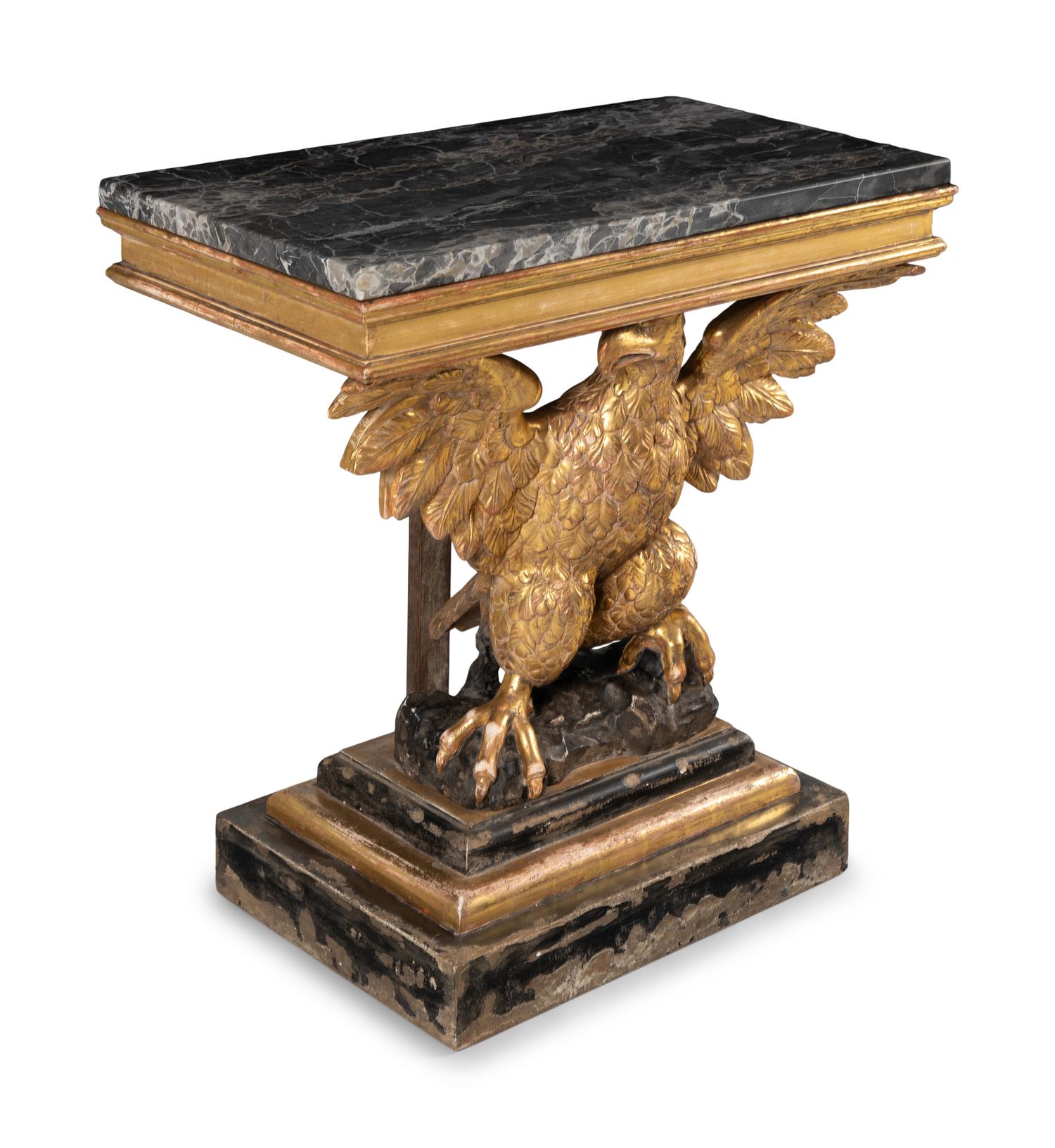 A George II Style Giltwood Marble-Top Pier Table
