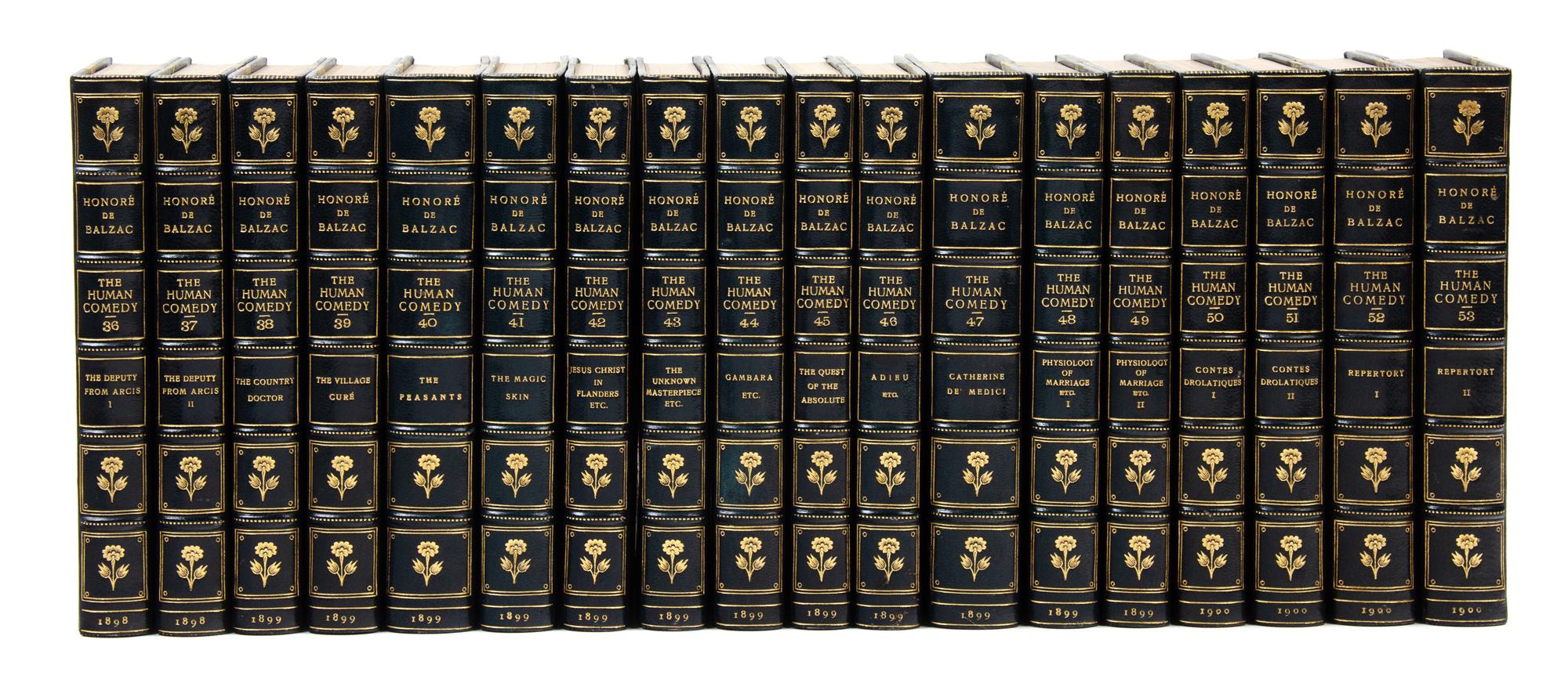 BALZAC, Honore de (1799-1850). La Comedie Humaine. Philadelphia: Printed by George Barrie & Son for subscribers, [1896].
