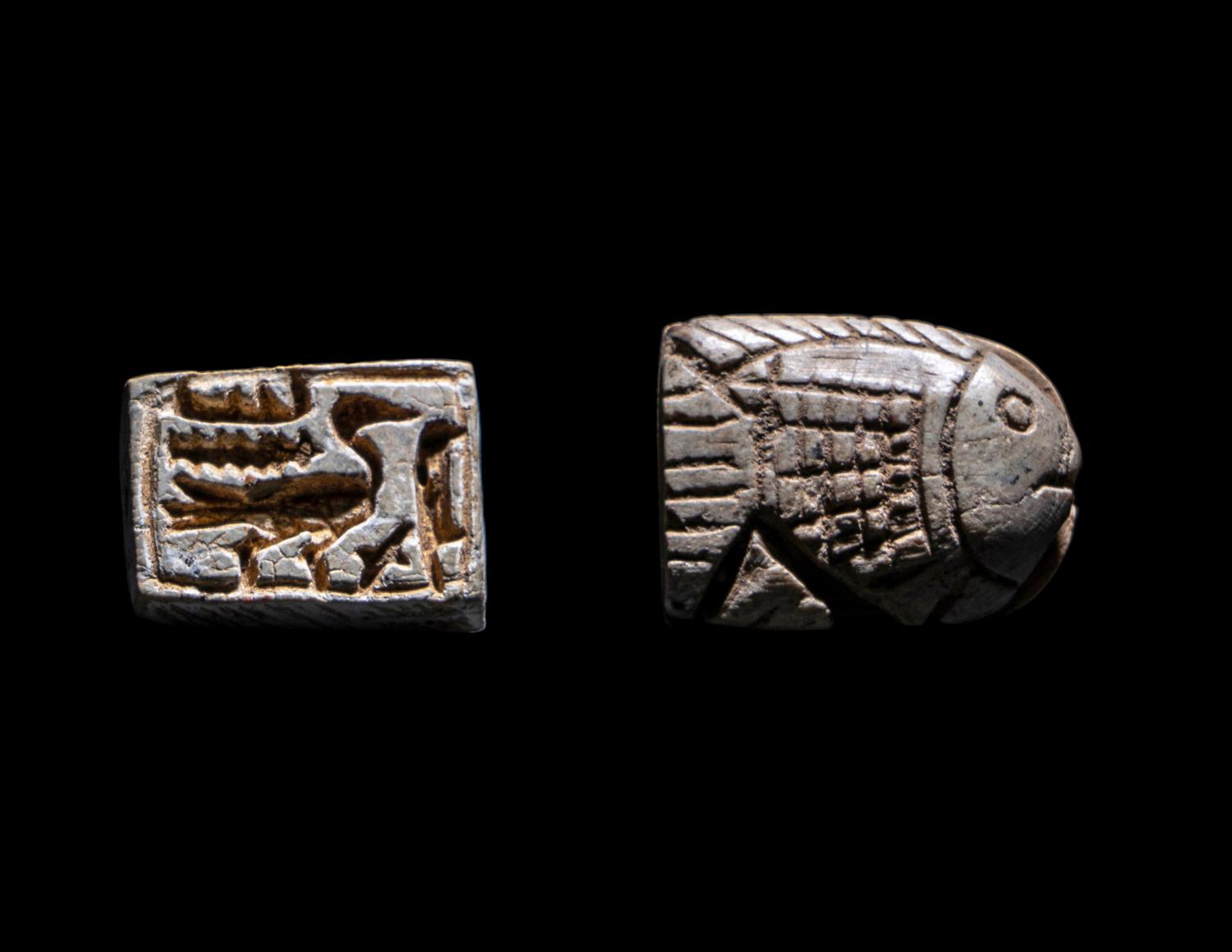 Two Egyptian Steatite Plaques