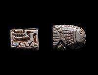 Two Egyptian Steatite Plaques
