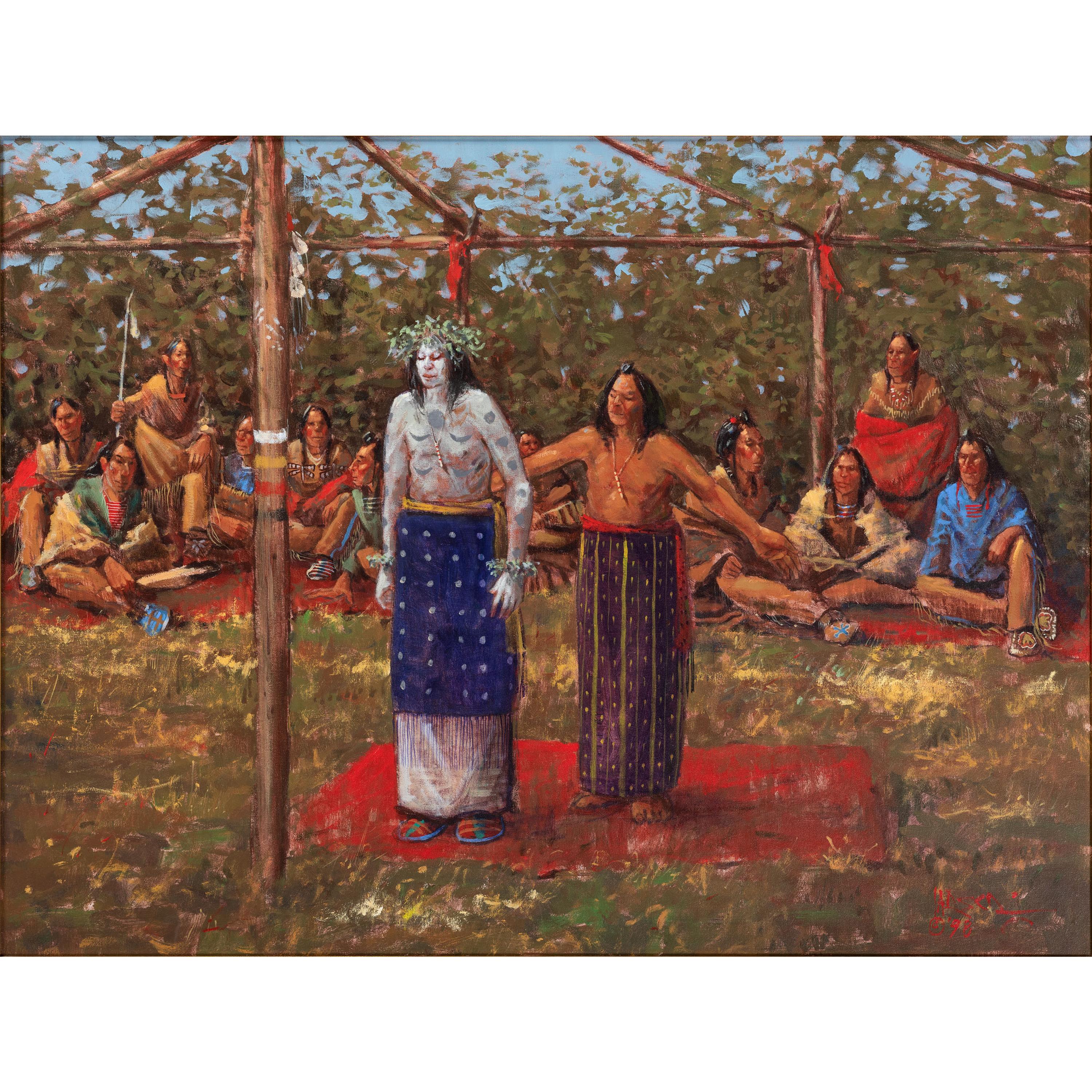 [Two Works] Studies for Quartz Mountain: Sacred Ground - The Past Down from the Yellowstone AND Quartz Mountain: Sacred Ground - The Past Kiowa Sundance