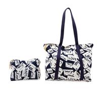 Yves Saint Laurent 'Love Notes' Travel Tote with Matching Makeup Bag, 1980-90s