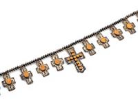 Navajo Spiny Oyster and Silver Cross Necklace