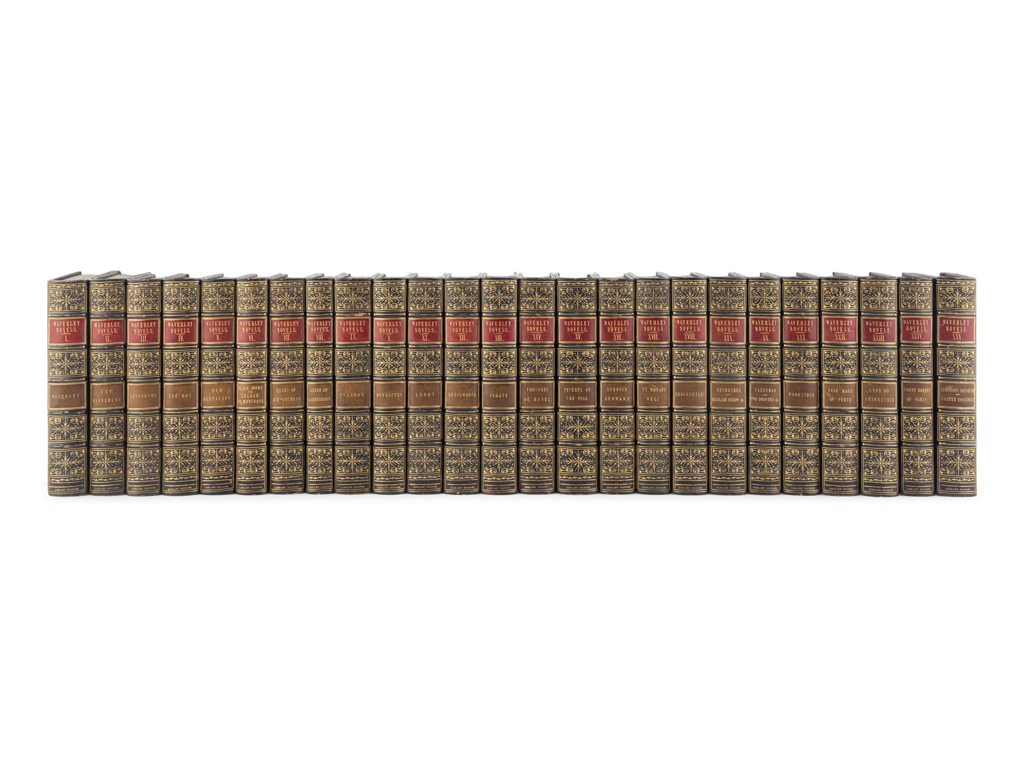 [BINDINGS]. SCOTT, Walter, Sir (1771–1832). Waverly Novels . Edinburgh: Adams and Charles Black, 1852-1853.