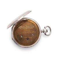 SILVER 'DOUBLE TIME' HUNTER CASE POCKET WATCH