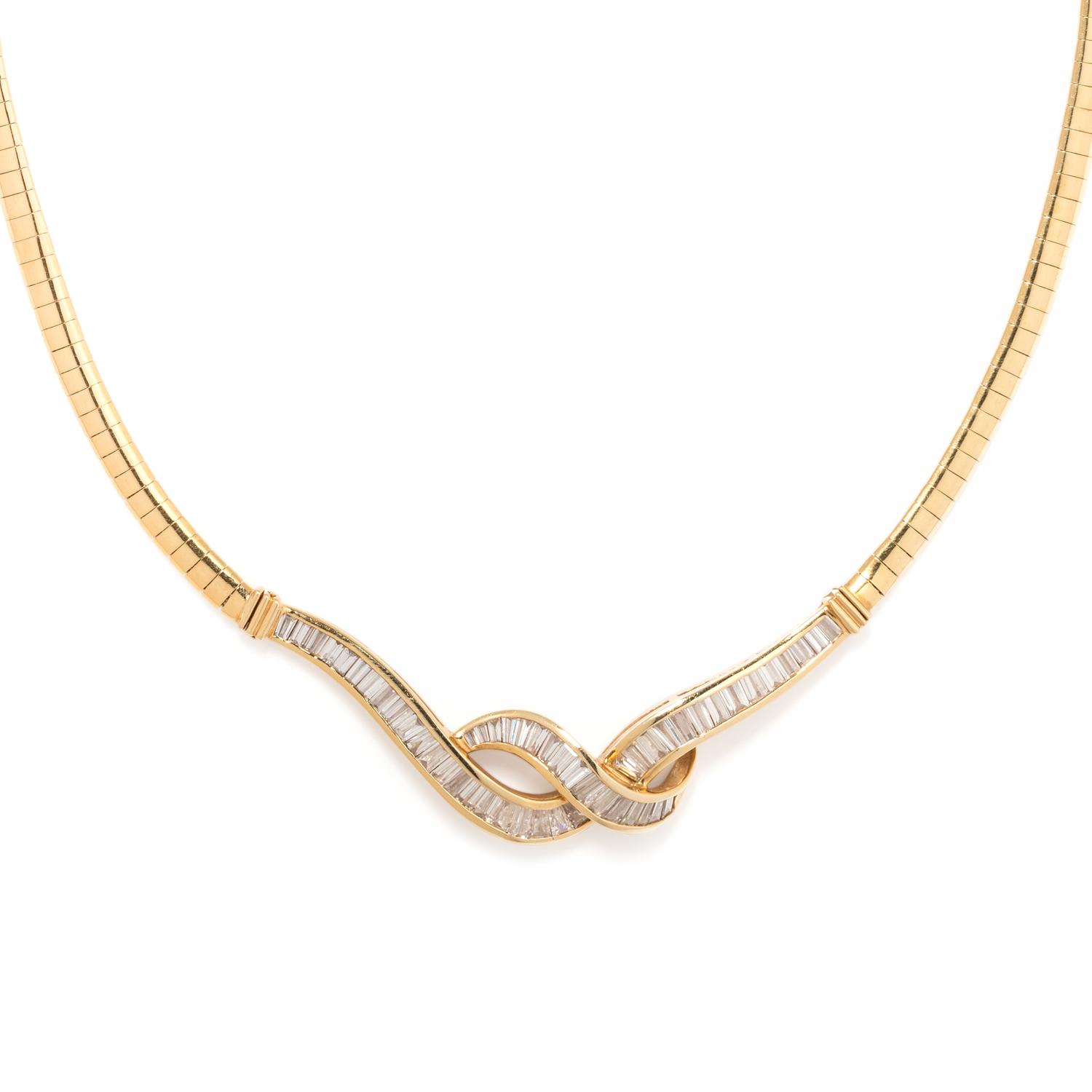YELLOW GOLD AND DIAMOND COLLAR NECKLACE