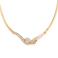 YELLOW GOLD AND DIAMOND COLLAR NECKLACE