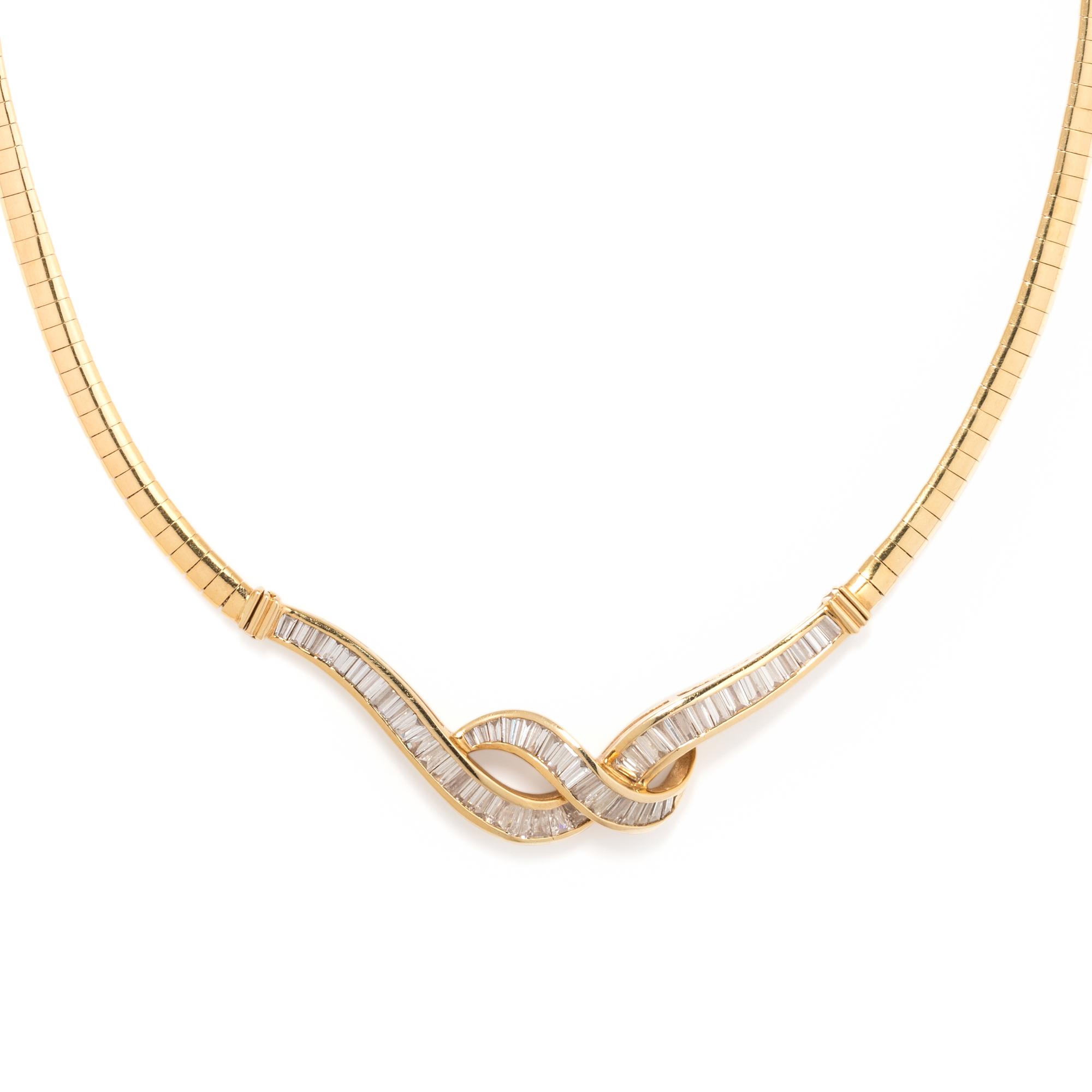 YELLOW GOLD AND DIAMOND COLLAR NECKLACE