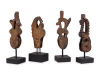 A Group of Six African Carved Wood Articles